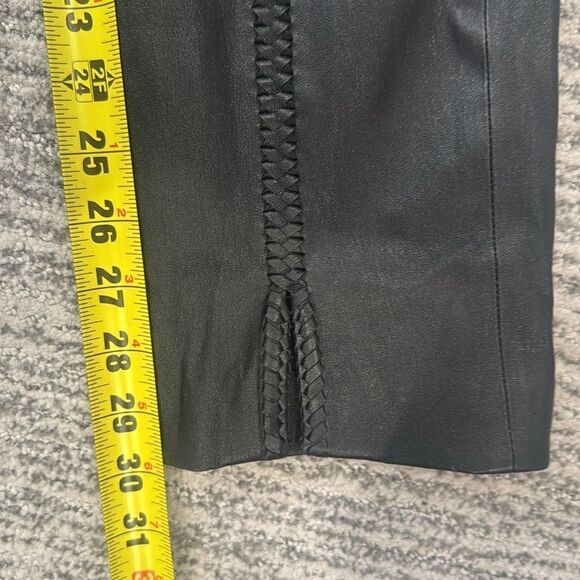 New RTA Kaimi Pant Leather Black Straight Leg Size 26 Revolve - Picture 12 of 16